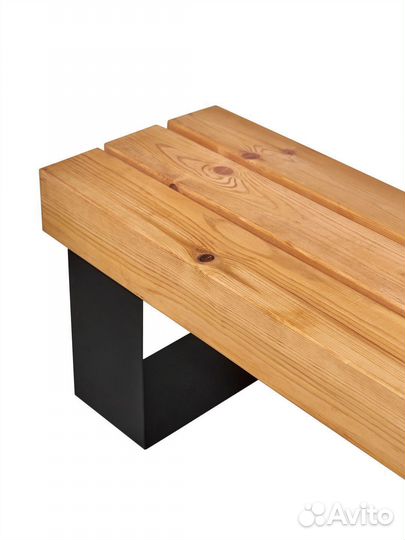 Надежная уличная скамья/лавка из бруса 100х100