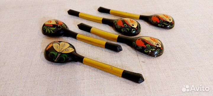 Хохлома посуда, ложки и чаши времен СССР