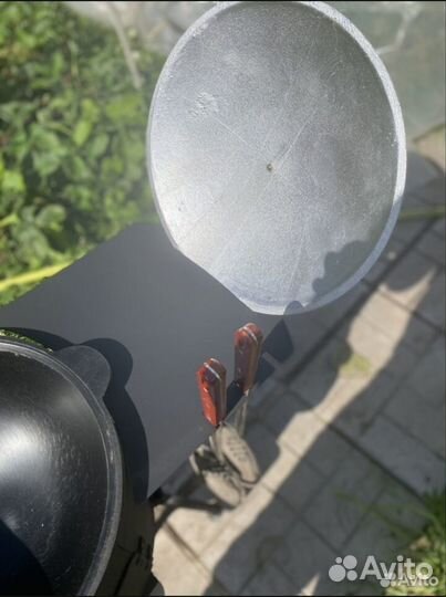 Печь под казан с трубой и дверцей