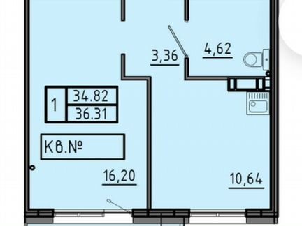 1-к. квартира, 36,3 м², 5/15 эт.