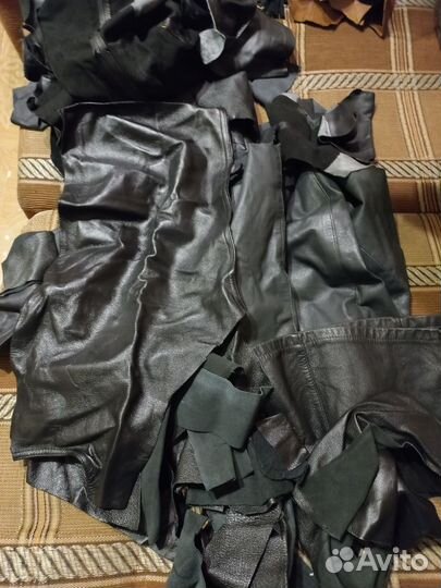 Кожа натуральная обрезки крупные