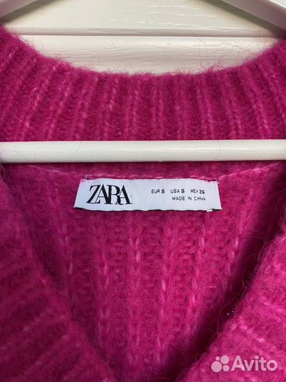 Zara Жилетка женская вязаная розовая