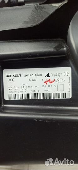 Фара Renault duster Прав