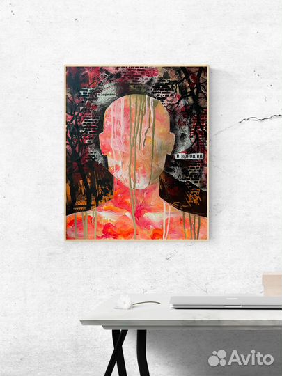 Картина акрилом на холсте