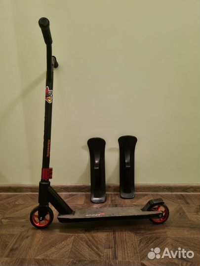 Самокат трюковой с лыжами