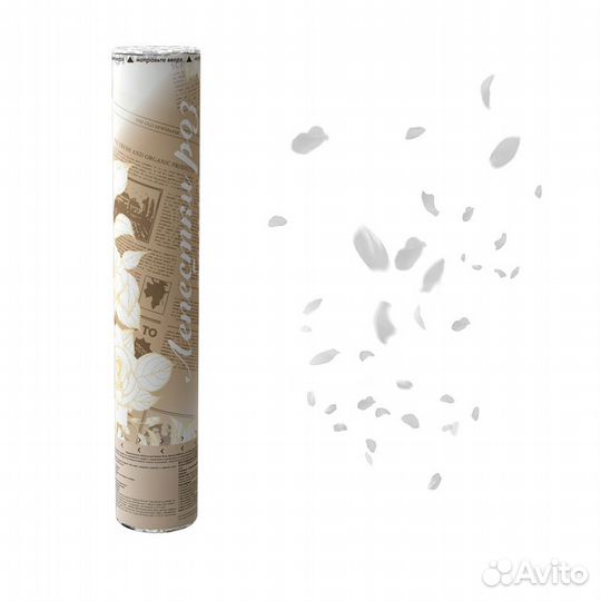 Пневмохлопушка Лепестки роз белые