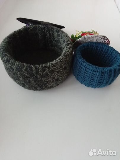 Шкатулки вязаные