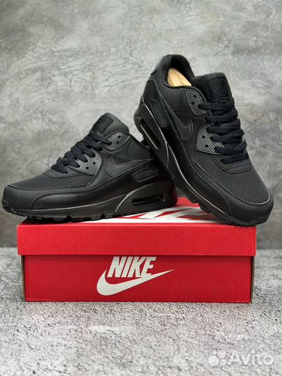 Кроссовки Nike Air Max 90 черные арт:352