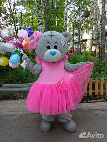 Мишка Тедди на праздник, ростовая кукла, аниматор
