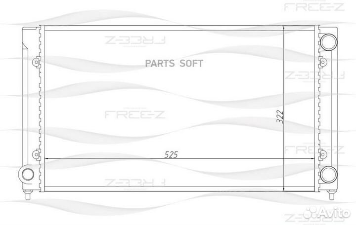 Радиатор охлаждения VW Passat 92