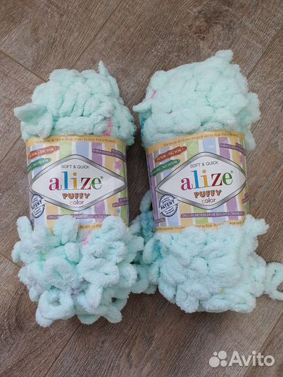 Пряжа alize puffy цвета 5860, 5794, 28