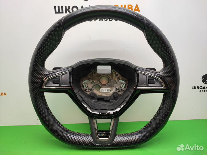 Руль кожаный (мультируль) Шкода Октавия А7 RS