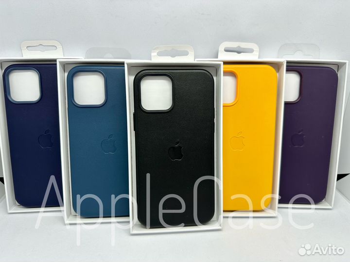 Чехол на iPhone 12/ 12 pro/Pro Max кожаный Luxe