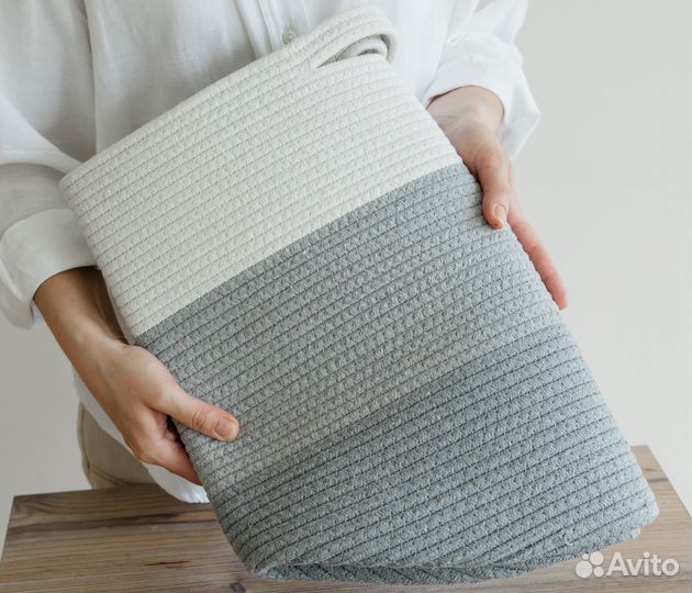 Корзина для белья из хлопка новая. Отправка за 24ч