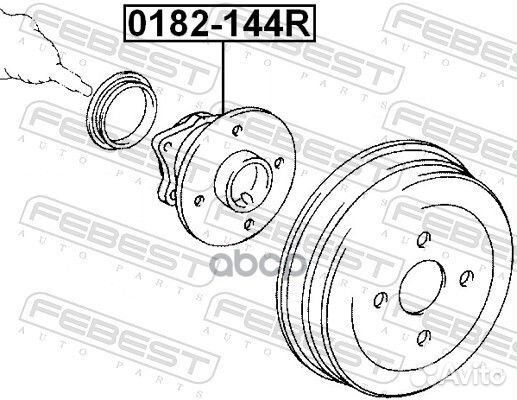 Ступица задняя 0182-144R Febest