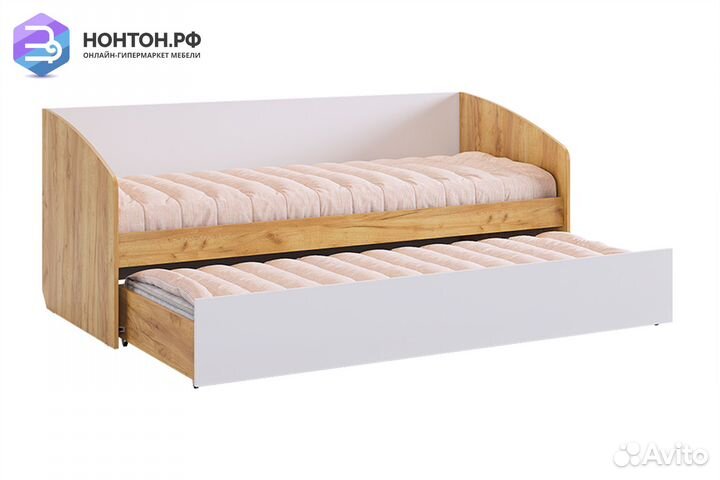 Детская кровать Форсаж дуб крафт золотой / белый