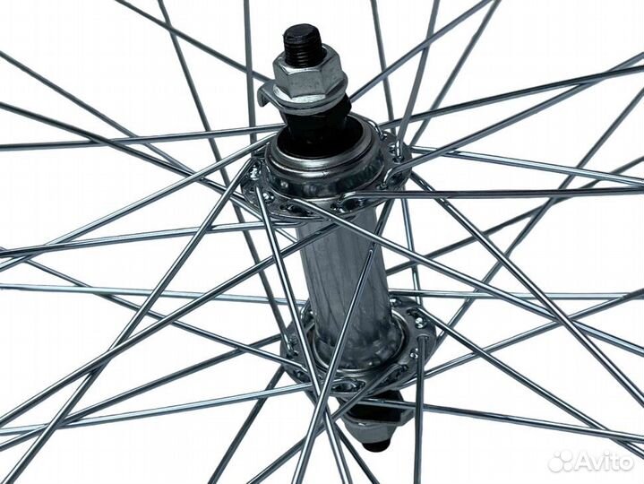 Обод 28 передний Урал железный в сборе с втулкой