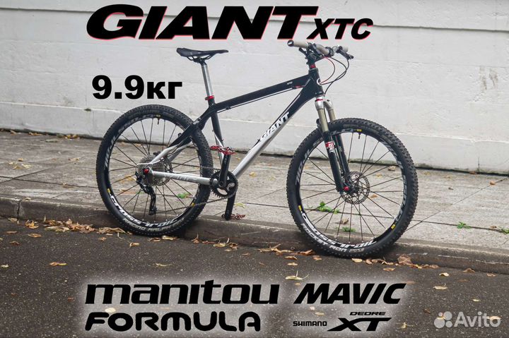 Giant XtC 9.9кг, Manitou R7, Mavic, XT, Formula