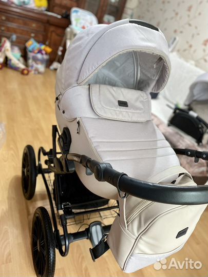 Коляска 2 в 1 indigo эко кожа