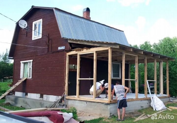 Строительство / домов / бань терасс беседок ремонт