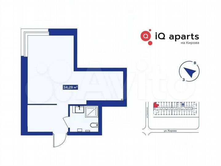 Свободного назначения, 34 м²