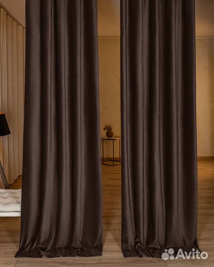 Шторы бархат Богема Шоколад