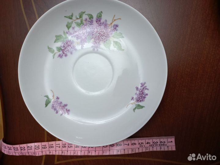 Блюдце Дмитровский фарфоровый СССР