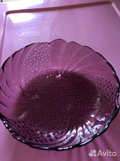 Салатница цветное стекло СССР