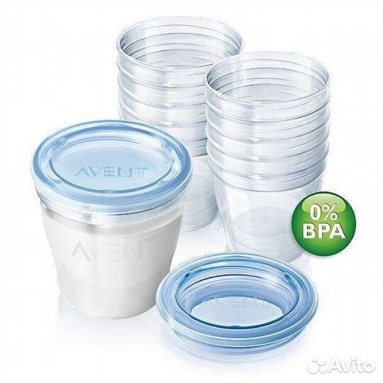Набор контейнеров для хранения молока avent