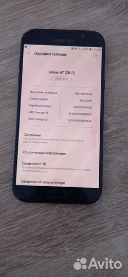 Samsung Galaxy A7 (2017) SM-A720F/DS, 3/32 ГБ