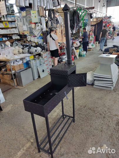 Мангал с печью под казан