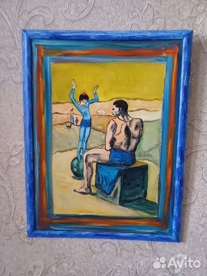 Копия картины Девочка на шаре,масло,холст,30х40