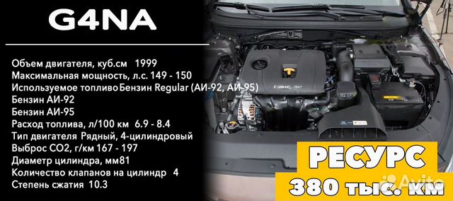 Двигатель G4NA Kia/Hyundai 2.0 Новый