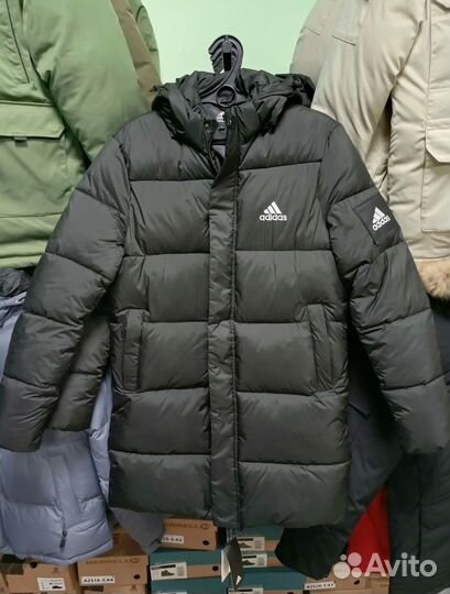 Мужская зимняя удлинённая куртка Adidas 48-56
