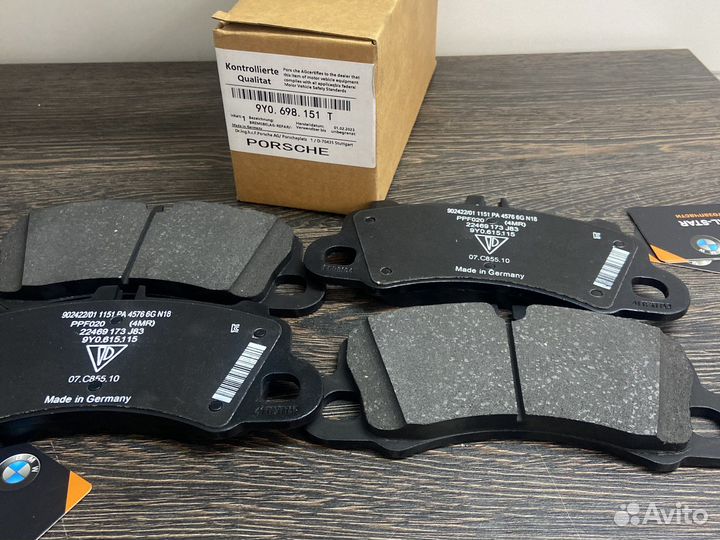Колодки тормозные перед Porsche Cayenne 9Y0698151T
