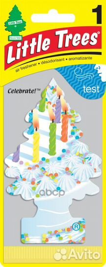 Ароматизатор little trees Елочка с Днем Рождени