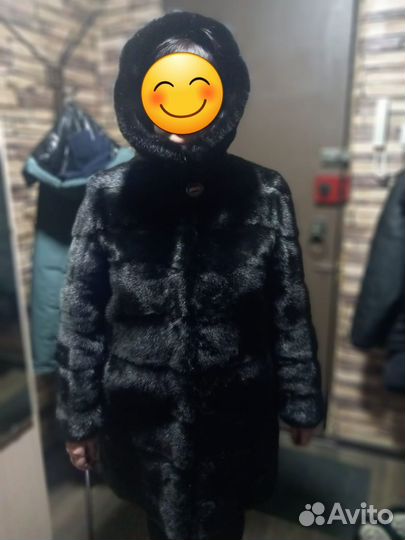 Шуба норковая 46 48 черная