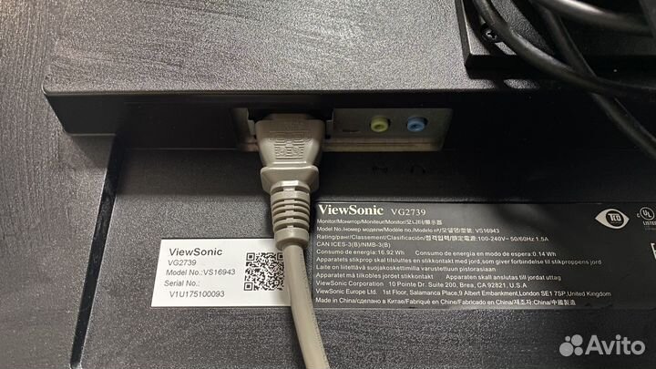 Монитор viewsonic 27