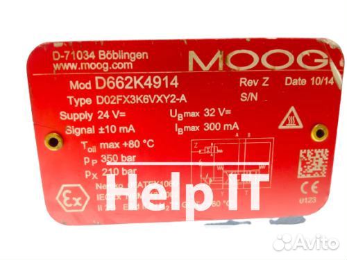 Сервоклапан Moog D662K4914