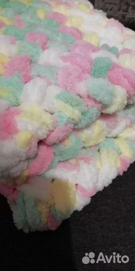 Плед детский, из пряжи Alize puffi