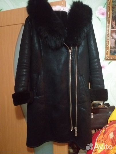 Дубленка натуральная женская песец 50 52