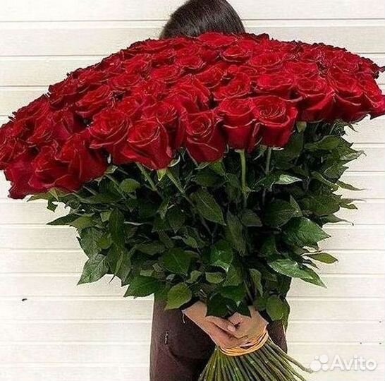 Розы высокие Доставка цветов