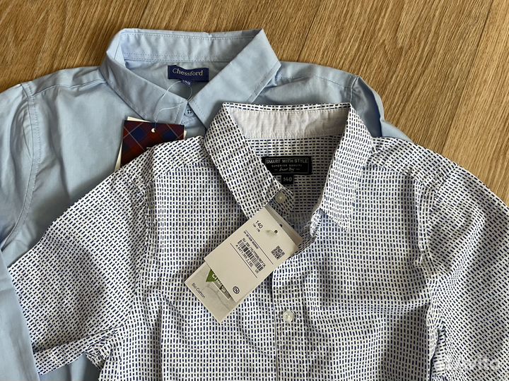 Рубашка 140 новая. 2 шт. Для школы