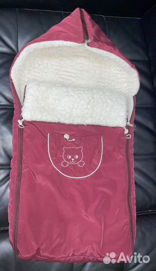 Конверт на овчине в коляску