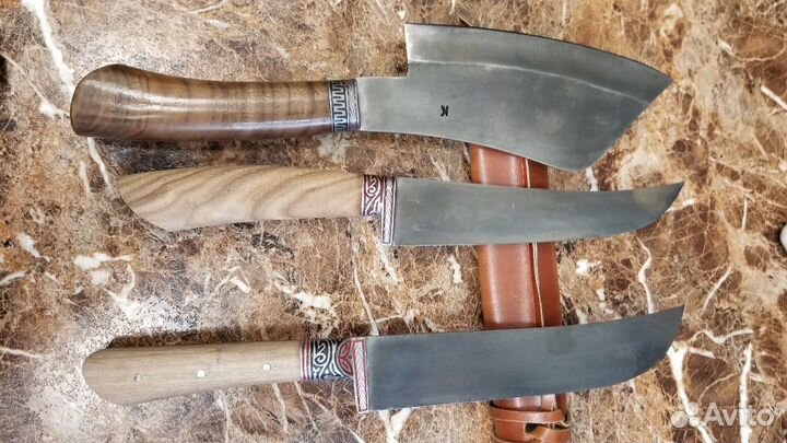 Узбекские ножи и топорик кованные (Не Набор)