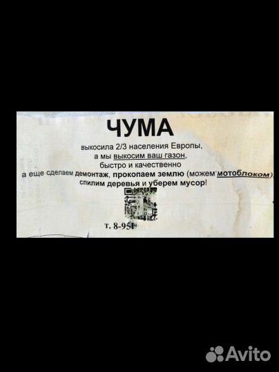 Покос травы триммером