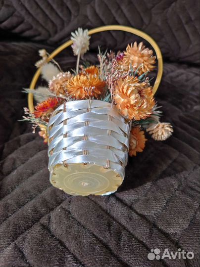 Корзинка с цветами винтаж