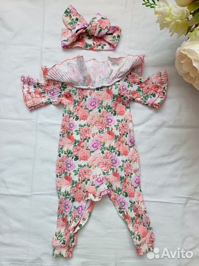 Комбинезон слип с повязкой для девочки