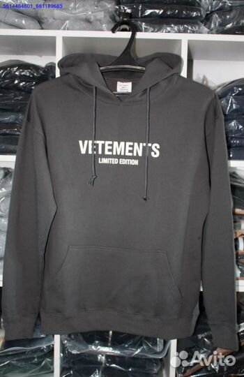 Vetements худи серого цвета (Арт.39160)