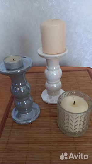 Подсвечник Гирлянда Свеча тыква желуди